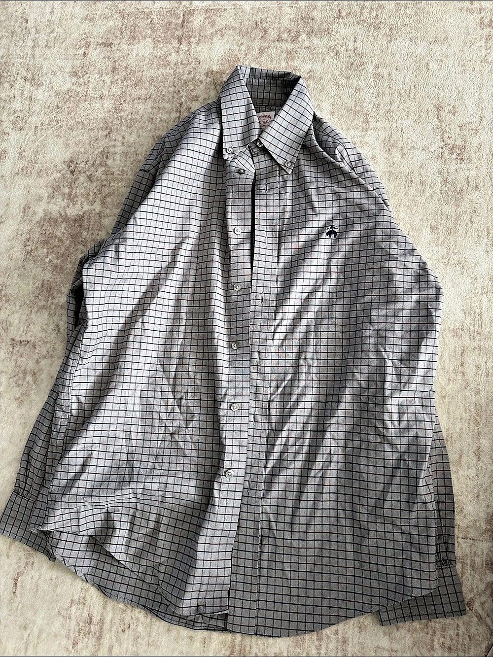 Brooks Brothers Madison Fit Non-Iron Stretch Check Sport Shirt Men's Plaid
